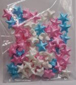 Perle comestibile, stea, alb, roz, albastru, 20 gr