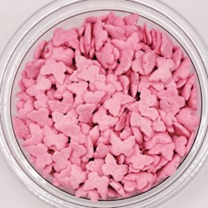 Perle comestibile, fluturi roz, confeti, 20 gr