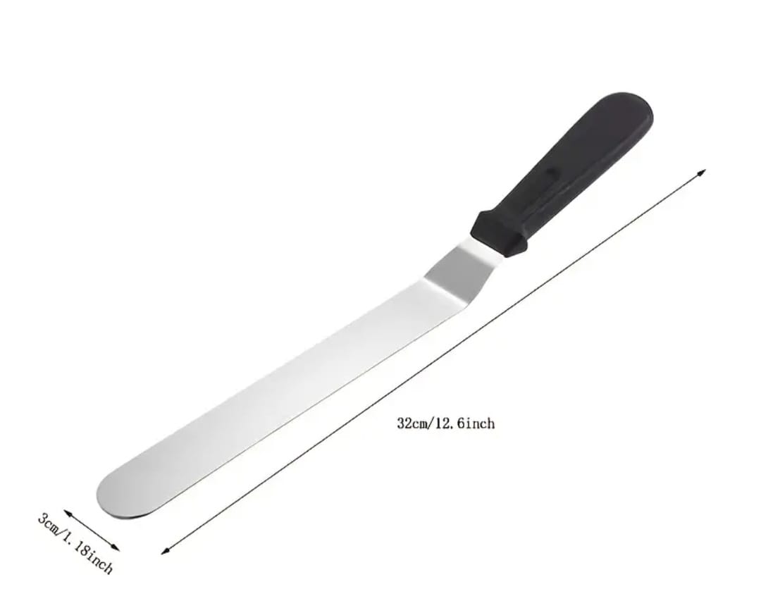 SPATULA INOX,CURBATA, cu mâner pvc