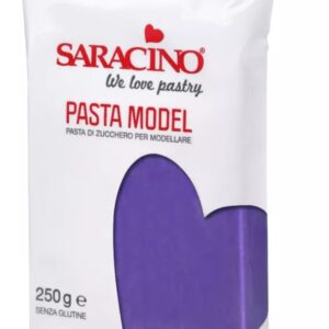 Pasta de zahar Saracino,Premium pentru acoperire si modelaj,mov-Lila , 250 gr