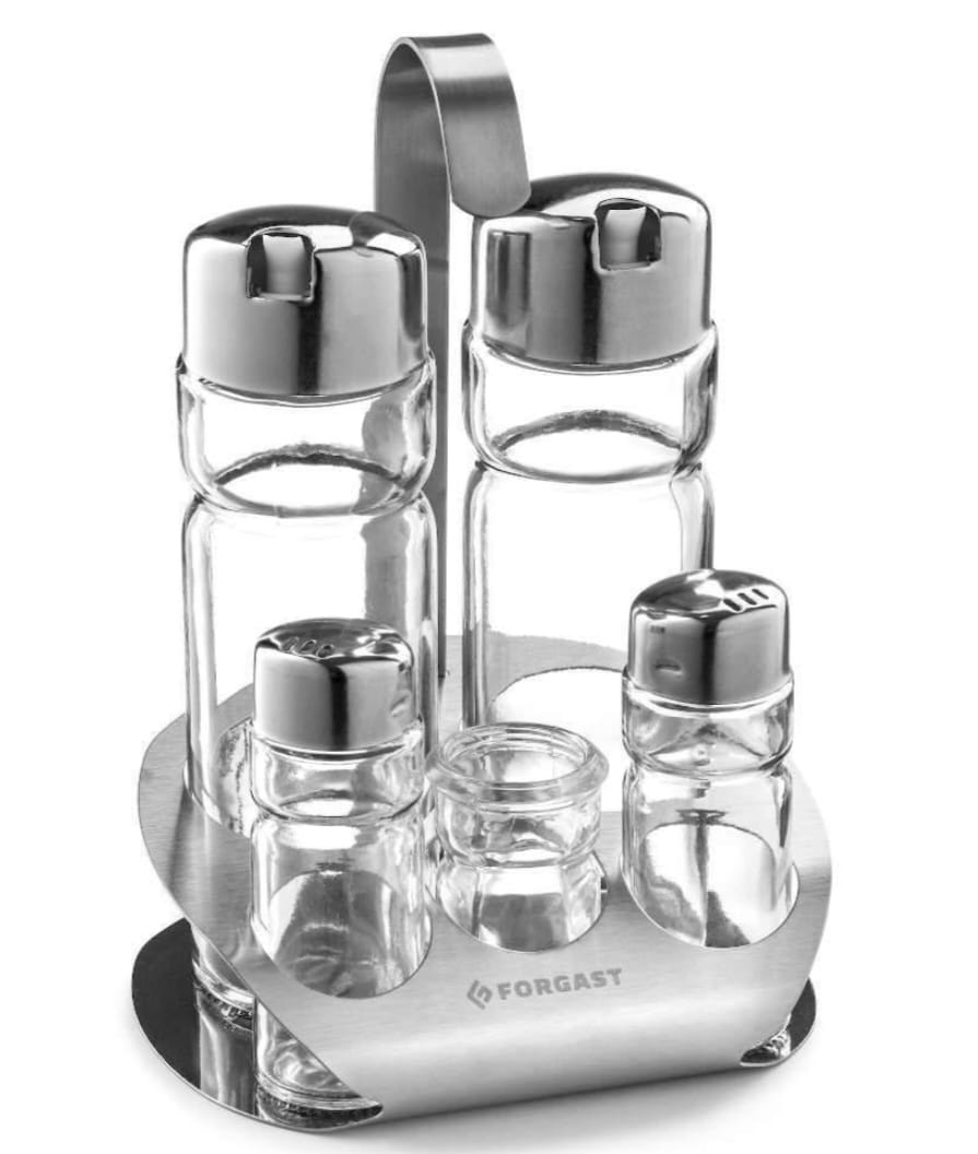 Oliviera, inox, sticla , 5 recipiente