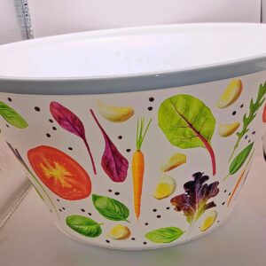 Bol salata 22,5 cm*11 cm , 6 L, decor salata