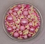 Perle comestibile, Mix Roz, fluturi, 50 gr