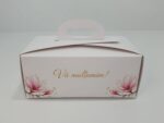 Cutii tort, model floral, Marturi nunta, 17*10* 7 cm, Inscriptional La multi ani !