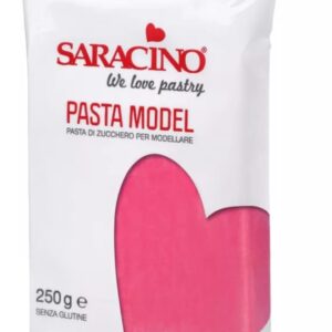 Pasta de zahar Saracino, Roz inchis, Fucsia, 250 gr