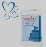 Pasta de zahar,  Top, pentru acoperire si modelaj Saracino, Albastru, 250 gr