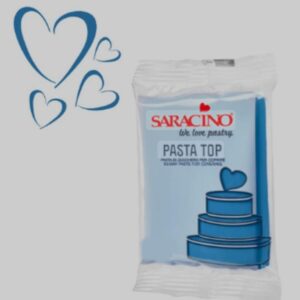 Pasta de zahar,  Top, pentru acoperire si modelaj Saracino, Albastru, 250 gr