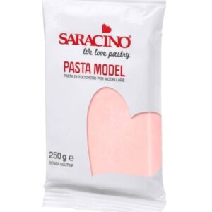 Pasta de zahar, pentru acoperire si modelaj Saracino PREMIUM,  Rose , 250 gr