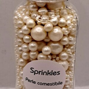 Perle comestibile, Mix alb sidefat 90 gr , Sprinkles