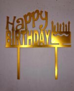Toper, HAPPY BIRTHDAY acril auriu, 5
