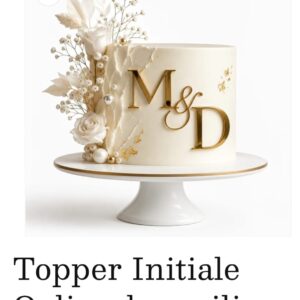 Toper Initiala, acril, 12 cm