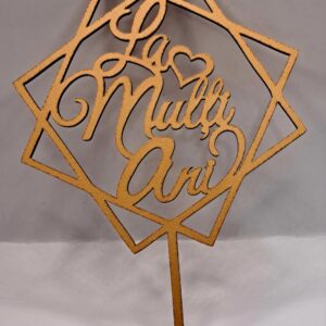 Toper acril, La multi ani , hexagon