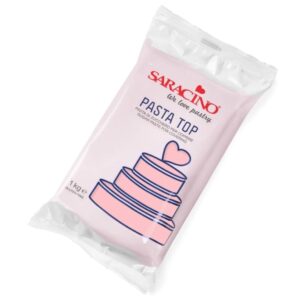 Pasta de zahar, Top, Saracino, pentru acoperire , Roz  DESCHIS , 1 KG